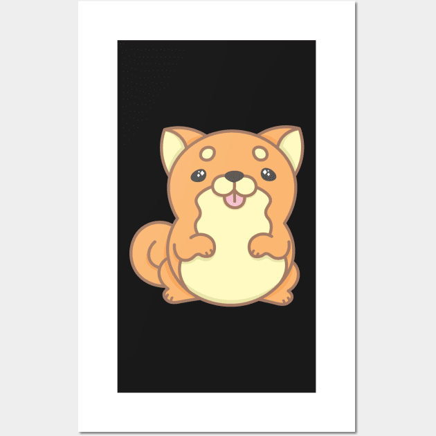 Chubby shiba inu Wall Art by IcyBubblegum